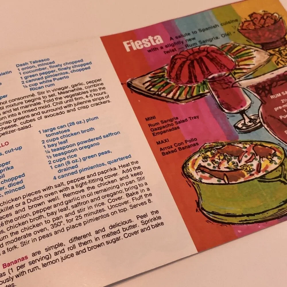 Vintage RUM Recipe Bar Booklet Advertising Ephemera 1975 Rums Of Peurto Rico